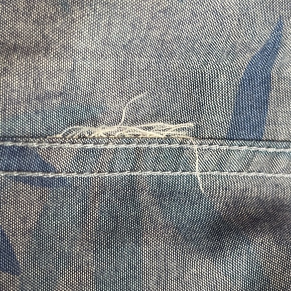 Slate & Stone Cotton Short Sleeve Button Down Palm Leaf Print Shirt -Size Medium - Picture 5 of 5